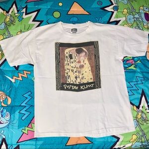 1990s Vintage Gustav Klimt The Kiss Art T shirt